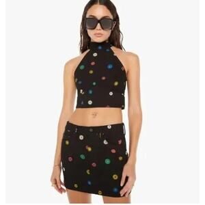 NEW! MOTHER 'The Never Falter' Halter Top in FRESH AS A DAISY (XL)